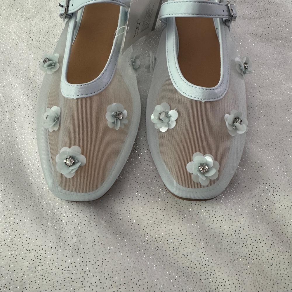 A NEW DAY Women’s Light Blue Everly Floral Mary Jane Flats - Picture 7 of 9